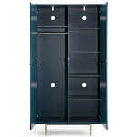 Шкаф двухдверный Scale Ornament Blue Wardrobe варинант исполнения - 4 | Loft Concept в Тюмени