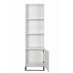 Стеллаж книжный белый с 3-мя открытыми полками и дверкой Strict Lines варинант исполнения - 2 | Loft Concept в Тюмени