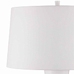 Торшер белый с тканевым абажуром на деревянном основании Graceful Silhouette варинант исполнения - 2 | Loft Concept в Тюмени