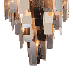 Люстра с многослойными стеклянными панелями янтарного и дымчатого цвета Textured Glass Chandelier варинант исполнения - 2 | Loft Concept в Тюмени