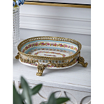 Чаша с цветочным орнаментом на бронзовых ножках Eden Garden варинант исполнения - 3 | Loft Concept в Тюмени