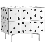 Тумба белая с рисунком Grande Graphspots варинант исполнения - 1 | Loft Concept в Тюмени