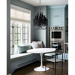 Люстра черная с несколькими ярусами деревянных палочек Bright Wooden Chandelier варинант исполнения - 5 | Loft Concept в Тюмени