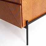 Шкаф с геометрическим рисунком на дверцах Anders Dark Wood варинант исполнения - 5 | Loft Concept в Тюмени