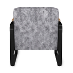 Кресло серый велюр с жесткими подлокотниками на полозьях Ashton варинант исполнения - 4 | Loft Concept в Тюмени