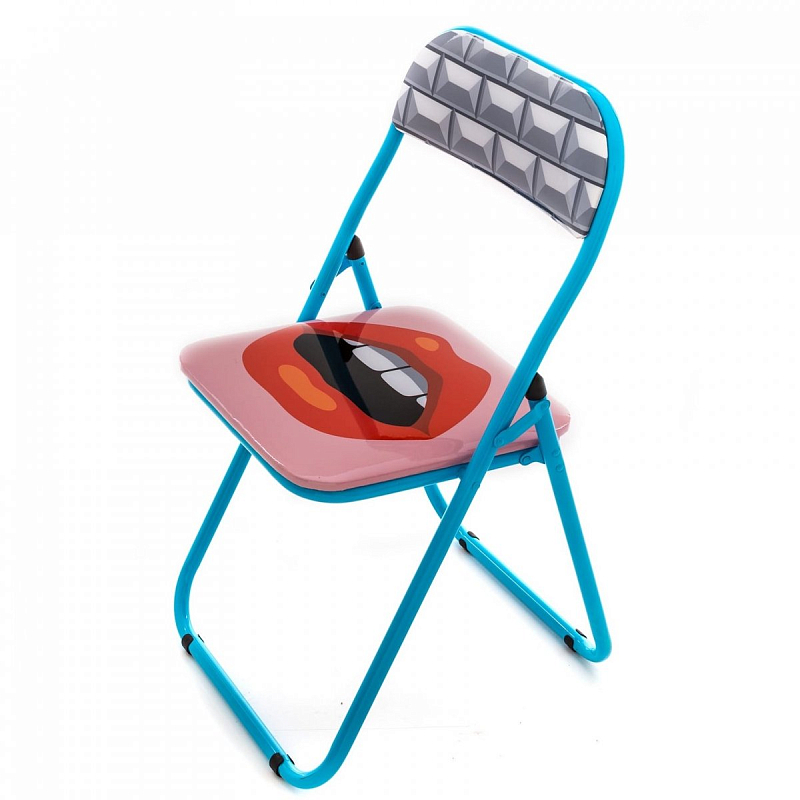 Стул Seletti Folding Chair Mouth Мульти Голубой Стул Seletti Folding Chair Mouth Мульти Голубой в Тюмени | Loft Concept