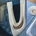 Арт-объект ручной работы Blue Abstraction из 4-х панелей варинант исполнения - 3 | Loft Concept в Тюмени