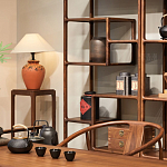 Стеллаж деревянный с полками для хранения Moon Walnut Furniture варинант исполнения - 4 | Loft Concept в Тюмени