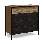 Комод 4 ящика с подсветкой на рельефном фасаде Warm Industrial варинант исполнения - 2 | Loft Concept в Тюмени