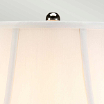 Настольная лампа с фарфоровым основанием с декоративным орнаментом и белым абажуром на темной круглой подставке Elstead Lighting варинант исполнения - 12 | Loft Concept в Тюмени