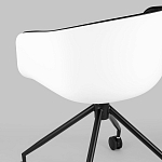 Офисное кресло из пластика с мягким сиденьем Eggshell Black варинант исполнения - 8 | Loft Concept в Тюмени