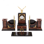 Настольный письменный набор из лемезита и змеевика с декором в виде Орла в подарочной упаковке Successful Leader варинант исполнения - 1 | Loft Concept в Тюмени