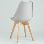 Стул с основой из пластика и мягким сиденьем Arvika Grey варинант исполнения - 4 | Loft Concept в Тюмени