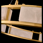 Люстра в виде кольца из натурального камня Golden Alavastor варинант исполнения - 4 | Loft Concept в Тюмени