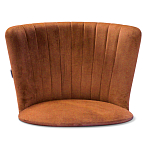 Стул с мягкой оранжевой обивкой из велюра и подъемно-поворотным механизмом на черных колесиках Harper Orange варинант исполнения - 3 | Loft Concept в Тюмени