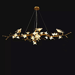 Люстра в виде золотой ветки с цветами и птичками Marvelous Garden варинант исполнения - 9 | Loft Concept в Тюмени