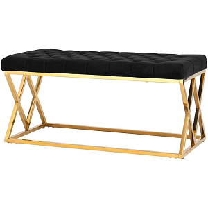 Банкетка черный велюр Rhombus Serene Phoenix