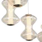 Люстра светодиодная с стеклянными волнообразными плафонами Amphora of Light варинант исполнения - 5 | Loft Concept в Тюмени