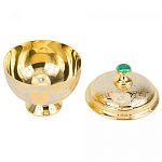 Сахарница металлическая с гравировкой и натуральным камнем Малахит в подарочной коробке Metal Stone Sugar Bowls варинант исполнения - 2 | Loft Concept в Тюмени