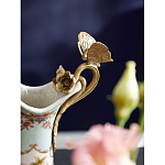 Кувшин с цветочным рисунком и бронзовой ручкой Blue Garden варинант исполнения - 3 | Loft Concept в Тюмени