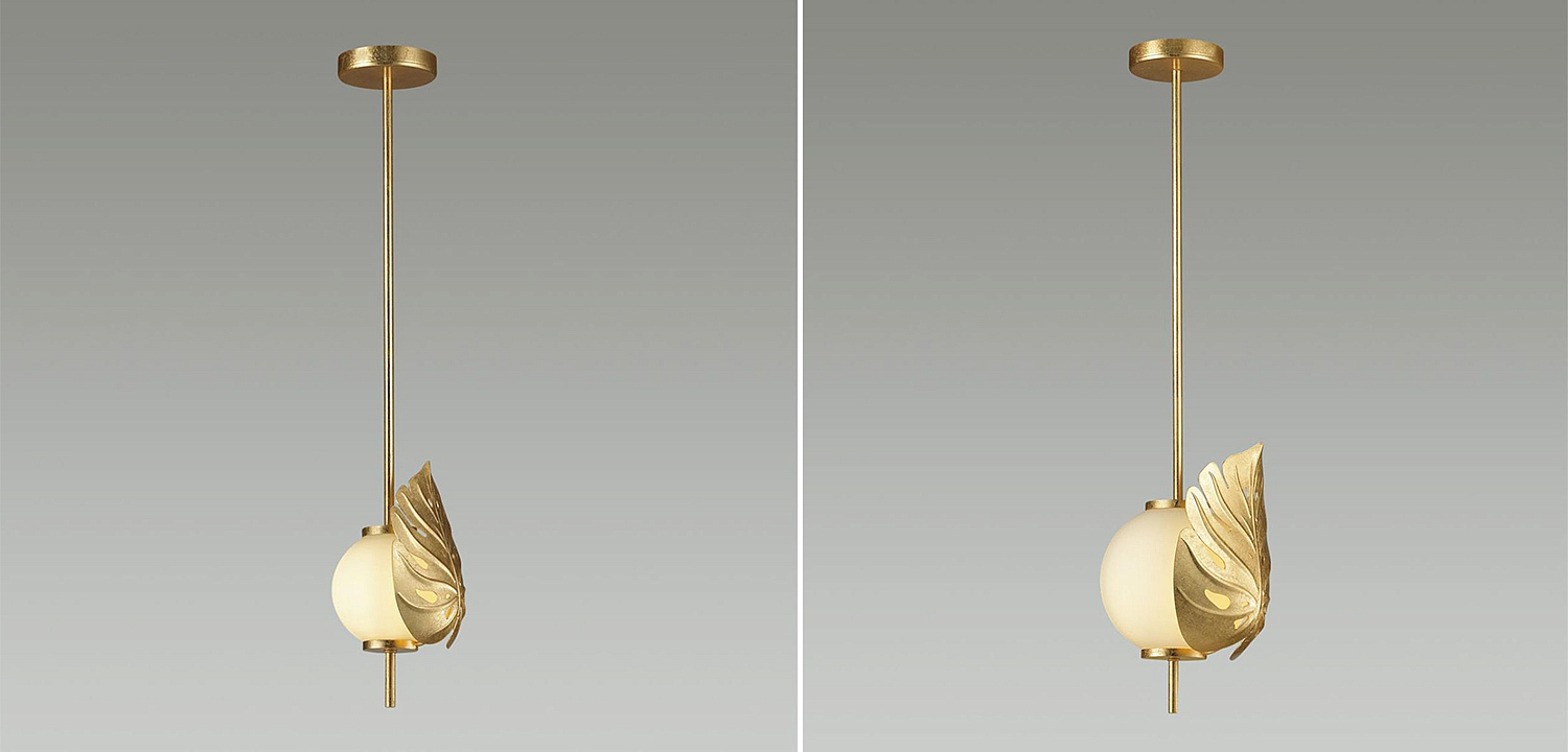 Подвесной светильник Gold Monstera Leaf Подвесной светильник Gold Monstera Leaf - Loft-Concept в Тюмени