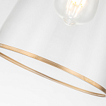 Подвесной светильник золотого цвета с колоколообразным стеклянным плафоном и декоративным элементом Elstead Lighting варинант исполнения - 3 | Loft Concept в Тюмени