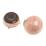 Шар декоративный на подставке из натуральных камней Змеевик и Мрамор Розовый Natural Stone Spheres 10.5 см варинант исполнения - 2 | Loft Concept в Тюмени