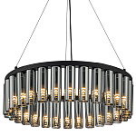 Люстра со стеклянными цилиндрическими плафонами Luminous Cylinders Smoky Round варинант исполнения - 3 | Loft Concept в Тюмени