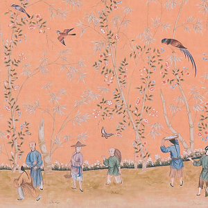 Обои ручная роспись Belton Carmine Pink