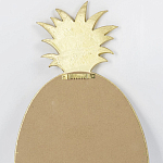 Зеркало овальной формы с золотистой рамкой и декоративной верхушкой в виде ананаса Pineapple Shine  варинант исполнения - 5 | Loft Concept в Тюмени