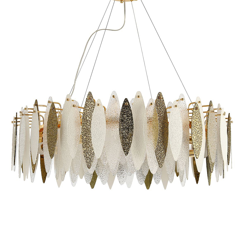 Люстра Monaghan Chandelier 10 Белый Золотой Люстра Monaghan Chandelier 10 Белый Золотой в Тюмени | Loft Concept