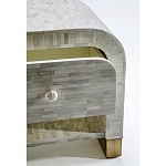 Тумбочка прикроватная с ящиком Tofino White Bone Inlay  Bedside Cabinet   варинант исполнения - 2 | Loft Concept в Тюмени