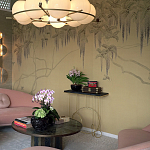 Обои в японском стиле Wisteria Original colourway on Raw Silk dyed silk варинант исполнения - 1 | Loft Concept в Тюмени