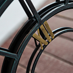 Зеркало настенное в чёрной металлической раме в виде часов Mirror Tower Clock варинант исполнения - 4 | Loft Concept в Тюмени