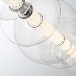 Подвесной светильник линейный с прозрачными стеклянными шарами разного диаметра Eurofase варинант исполнения - 6 | Loft Concept в Тюмени