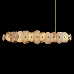 Подвесной светильник с фигурными элементами из белого алебастра Cryptocrystalline Stone варинант исполнения - 8 | Loft Concept в Тюмени