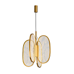 Люстра с гравировкой на акриловых плафонах Gravyura Bronze D 33 см варинант исполнения - 2 | Loft Concept в Тюмени