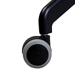 Стул с мягкой синей обивкой из велюра и подъемно-поворотным механизмом на черных колесиках Harper Blue варинант исполнения - 7 | Loft Concept в Тюмени