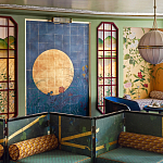 Обои ручная роспись Tsukimi Original colourway on gilded silk with antiquing варинант исполнения - 1 | Loft Concept в Тюмени