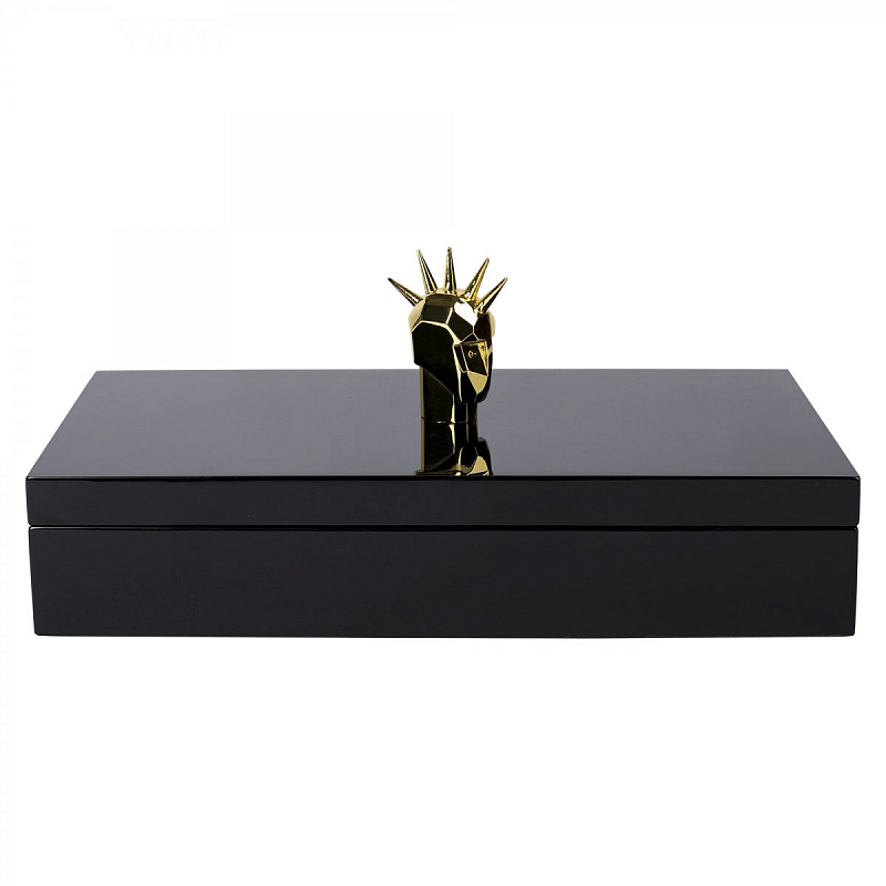 Шкатулка HEAD TRIP SCULPTURE BOX Черный Глянцевое золото Шкатулка HEAD TRIP SCULPTURE BOX Черный Глянцевое золото в Тюмени | Loft Concept