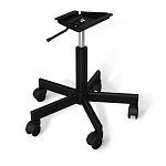 Стул с мягкой коричневой обивкой из велюра и подъемно-поворотным механизмом на черных колесиках Harper Brown варинант исполнения - 4 | Loft Concept в Тюмени