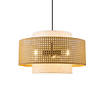 Подвесной светильник с декоративным поясом из плетеного бамбука Biuloggicu варинант исполнения - 1 | Loft Concept в Тюмени