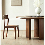 Стол обеденный круглый с двойной столешницей Walnut Wood Table варинант исполнения - 1 | Loft Concept в Тюмени