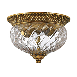 Потолочный светильник цвета латунь с прозрачным рифленым плафоном в форме чаши Hinkley варинант исполнения - 5 | Loft Concept в Тюмени