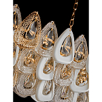 Люстра овальная с многослойными белыми и прозрачными подвесками Character Chandelier варинант исполнения - 4 | Loft Concept в Тюмени