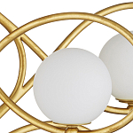 Люстра с закругленным каркасом золотого цвета и белыми плафонами Round Curl варинант исполнения - 1 | Loft Concept в Тюмени