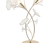 Настольная лампа с изогнутыми золотыми ветвями и белыми лепестками Wintery flovers варинант исполнения - 1 | Loft Concept в Тюмени