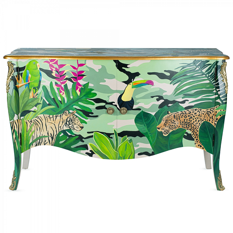 Комод L.XV DRESSER Flowers Jungle Серебряный Зеленый Комод L.XV DRESSER Flowers Jungle Серебряный Зеленый в Тюмени | Loft Concept