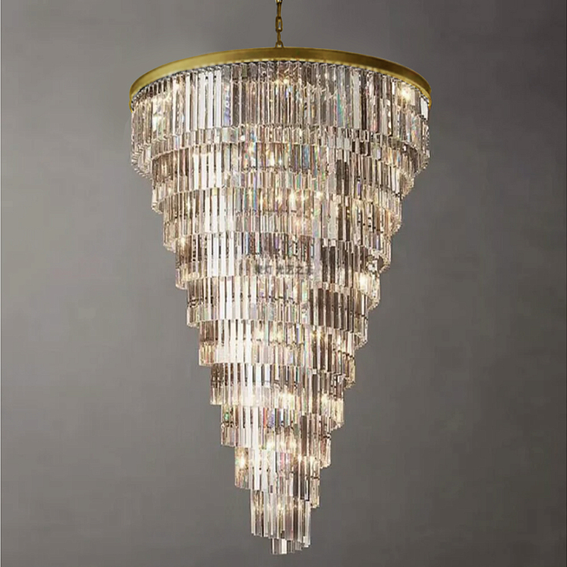 Люстра Chandelier Trapani Large size Никель Прозрачное Стекло в Тюмени | Loft Concept 