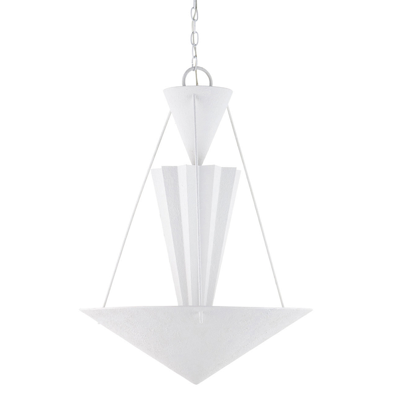 Люстра светодиодная белая геометрической формы с рифленым плафоном White Geometric Lamps Белый Люстра светодиодная белая геометрической формы с рифленым плафоном White Geometric Lamps Белый в Тюмени | Loft Concept